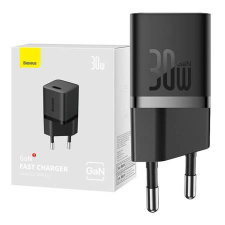 Baseus GaN5 Mini USB-C hálózati töltő 30W fekete (CCGN070401) (CCGN070401) mobiltelefon kellék