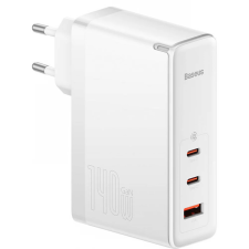 Baseus GaN5 Pro fast charger 2xUSB-C + USB 140W EU white (CCGP100202) mobiltelefon kellék