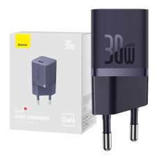 Baseus GaN5 USB-C Mini Hálózati töltő - Lila (30W) mobiltelefon kellék