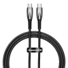 Baseus Glimmer Series kábel gyors töltéssel USB-C 480Mb/s PD 100W 1m fekete