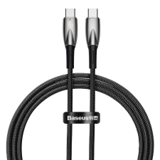 Baseus Glimmer Series kábel gyors töltéssel USB-C 480Mb/s PD 100W 1m fekete kábel és adapter