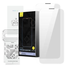 Baseus iPhone 14 Pro edzett üvegfólia beépített porszűrővel (P60012218201-01) (P60012218201-01) mobiltelefon kellék