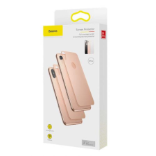 Baseus iPhone Xs 0,3mm teljes lefedettségű ívelt edzett üveg hátlapvédő (Fehér) mobiltelefon kellék