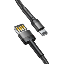 Baseus kábel Cafule iPhone Lightning 8 pin 2,4a 1M szürke + fekete CALKLF-GG1 mobiltelefon kellék