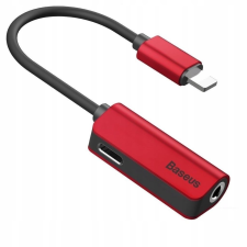Baseus L32 Lightning - 3.5 mm + Lightning adapter, piros (CALL32-09) (CALL32-09) mobiltelefon kellék