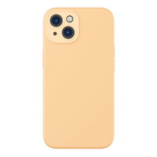 Baseus Liquid Silica iPhone 14 Plus Tok, üvegfólia és tisztító készlet (sárga) tok és táska