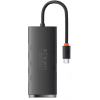 Baseus Lite Series Hub 4in1 USB-C 4x USB 3.0 + USB-C, 25cm (fekete)