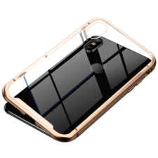 Baseus Magnetite hardware Apple iPhone Xs Max Védőtok - Átlátszó/Arany tok és táska