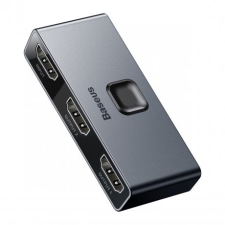 Baseus Matrix 3x HDMI Switch 4K, szürke kábel és adapter