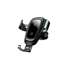 Baseus Metal Wireless Gravity autós tartó, szellőzőrácsba, wireless töltő, fekete, 10W mobiltelefon kellék