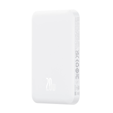 Baseus mini power bank 5000mAh 20W + USB-C kábel (20V/3A) - fehér mobiltelefon kellék