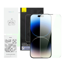 Baseus P60012056201-01 Baseus Crystal Series betekintésgátló edzett üvegfólia iPhone 14 Pro mobiltelefon kellék