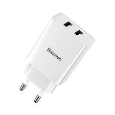 Baseus speed mini adapter, 2x USB, 2A, 10,5W, fehér (CCFS-R02) (CCFS-R02) - Töltők mobiltelefon kellék