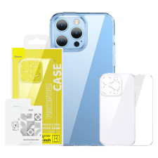 Baseus SuperCeramic Apple iPhone 14 Plus Tok + Kijelzővédő üveg - Átlátszó tok és táska