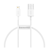 Baseus SUPERIOR adatkábel (USB - lightning, 2.4A, PD gyorstöltő, 25cm, törésgátló) FEHÉR Apple iPhone 14 Pro, iPhone 14 Plus, iPhone 14