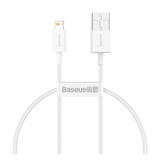 Baseus SUPERIOR adatkábel (USB - lightning, 2.4A, PD gyorstöltő, 25cm, törésgátló) FEHÉR Apple iPhone 14 Pro, iPhone 14 Plus, iPhone 14 mobiltelefon kellék