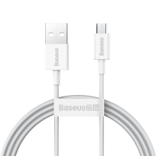Baseus Superior Series USB-A apa - Micro USB apa 2.0 Adat és töltőkábel - Fehér (1m) kábel és adapter