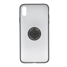 Baseus szilikon telefonvédő (asztali tartó funkció, telefontartó gyűrű, beépített fémlemez) FEKETE [Apple iPhone XS Max 6.5] (WIAPIPH65-YD01) tok és táska