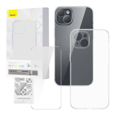 Baseus Transparent Case and Tempered Glass set Baseus Corning for iPhone 13 tok és táska