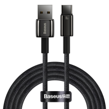 Baseus Tungsten Gold kábel USB-A - USB-C 480Mb/s 100W 2m fekete (CAWJ000101) kábel és adapter