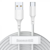 Baseus USB 2.0 - micro USB 2.1A kábel 1.5 fehér - 2 db (TZCAMZJ-02)