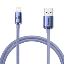 Baseus USB-kábel a Lightning Baseus Crystal Shine, 2,4A, 1.2m (ibolya) kábel és adapter