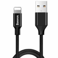 Baseus Yiven Lightning apa - USB-A apa Adat- és töltőkábel 1.2m - Fekete kábel és adapter