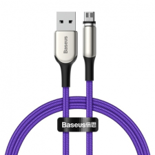 Baseus Zinc mágneses kábel USB / Micro USB 2A 1m, lila kábel és adapter