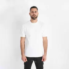  Basic White Regular Tee - fehér póló - Méret: L férfi póló