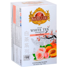 Basilur White Tea Peach Rose, csomagolt, 20×1,5 g tea