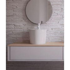 Bathco Spain Florencia mosdótál 42x35 cm kerek fehér 4057 fürdőkellék