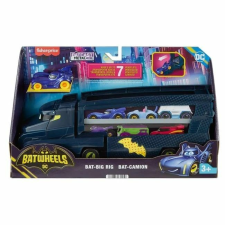 Batwheels teherautó, egy járművel, a teherautó eleje kinyitható, 35.5x8x20cm, több színű autópálya és játékautó