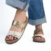 BATZ papucs MALLORCA BEIGE GOLD