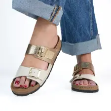 BATZ papucs MALLORCA BEIGE GOLD gyógypapucs