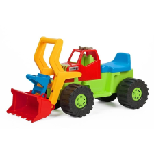 BAYO Gyerek kotró és rakodó jármű Bayo 74 cm zöld autópálya és játékautó
