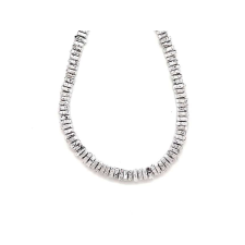 Bazalt hólyagos szin ezüst négyzet 4x2mm nyaklánc