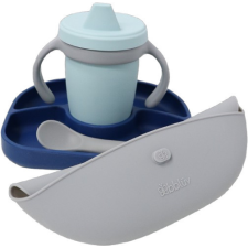 Bblüv Set szilikon etetési szett - Navy babaétkészlet