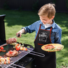 BBQ Grill kötény - gyerek méret - 44 x 60 cm - fekete (56294B) lakástextília