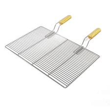 BBQ szögletes grillrács rozsdamentes acél fogantyúkkal 54x34 cm 63333 kerti sütés és főzés