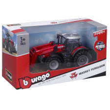 BBurago 10 cm traktor - Massey Ferguson markolóval autópálya és játékautó