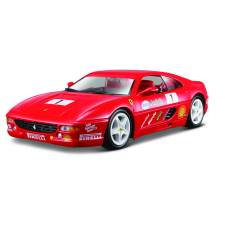 BBurago 1:24 Ferrari Racing F355 Challenge piros autópálya és játékautó