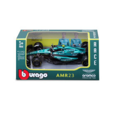  Bburago 1/43 F1 versenyautó - Aston Martin AMR23 (#14 (F. Alonso) autópálya és játékautó