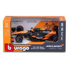  Bburago 1/43 F1 versenyautó - McLaren Racing MCL38 (2024) autópálya és játékautó