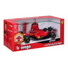 BBurago : Ferrari SF23 F1 versenyautó fém autómodell pilótával 1/24 (Charles Leclerc #16) kreatív és készségfejlesztő