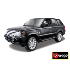 Bburago Range Rover Sport fekete modell autópálya és játékautó