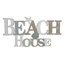  BEACH HOUSE felirat - fa fali dekoráció - 58x2,5x30 cm dekorációs kellék