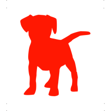  Beagle kutya autó matrica piros #180 matrica