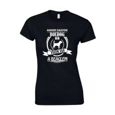  Beagle női póló - egyedi mintás, 12 szín, S-2XL