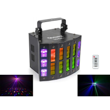  BeamZ Magic1 (9x3W) RGBAWP 24 optikás + UV + Stroboszkóp DMX derby fényeffekt világítási kellék