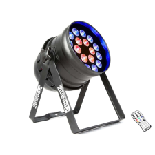 BeamZ PAR-64 RGBW (18x12W) DMX Quad LED reflektor + IR távirányító party kellék